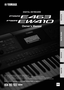 Handleiding Yamaha PSR-EW410 Keyboard