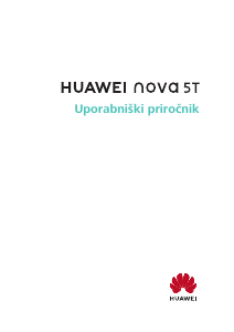 Priročnik Huawei Nova 5T Mobilni telefon