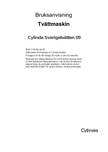 Bruksanvisning Cylinda Sverigetvatten 09 Tvättmaskin