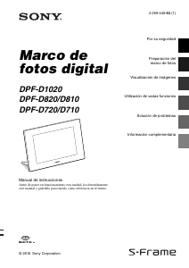 Manual de uso Sony DPF-D1020 Marco digital
