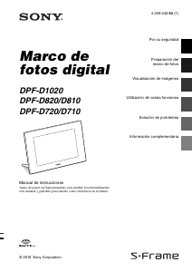 Manual de uso Sony DPF-D710 Marco digital