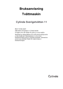 Bruksanvisning Cylinda Sverigetvatten 11 Tvättmaskin