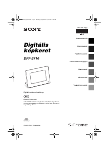 Használati útmutató Sony DPF-E710 Digitális fényképkeret