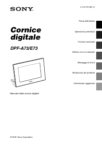 Manuale Sony DPF-E73 Cornice digitale