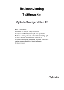 Bruksanvisning Cylinda Sverigetvatten 12 Tvättmaskin