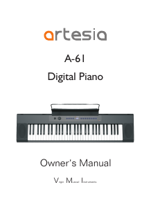 Manual Artesia A-61 Digital Piano