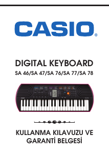 Kullanım kılavuzu Casio SA 46 Dijital klavye