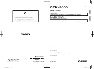 Manual de uso Casio CTK-3500 Teclado digital