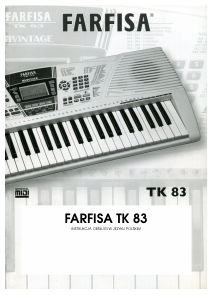 Instrukcja Farfisa TK 83 Keyboard elektroniczny