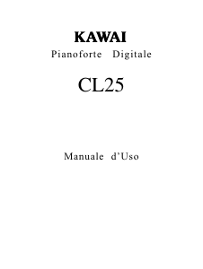Manuale Kawai CL25 Pianoforte digitale