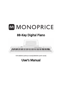 Handleiding Monoprice 600044 Digitale piano