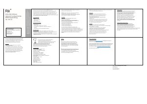 Bedienungsanleitung Rii i8+ Mini Tastatur