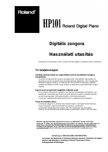 Használati útmutató Roland HP101 Digitális zongora