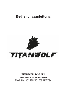 Bedienungsanleitung Titanwolf 302558 Tastatur