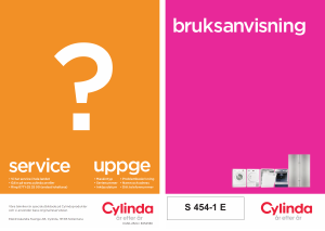 Bruksanvisning Cylinda S 454-1 E Spis