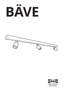 Manuale IKEA BAVE (3 spots) Lampada