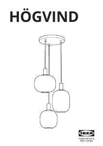 Bruksanvisning IKEA HOGVIND Lampa