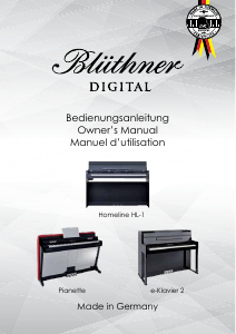 Bedienungsanleitung Blüthner Homeline HL-1 E-Piano