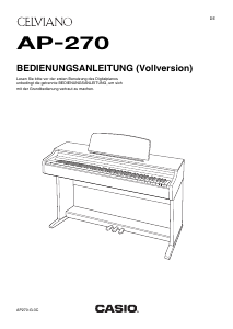 Bedienungsanleitung Casio AP-270 Celviano E-Piano