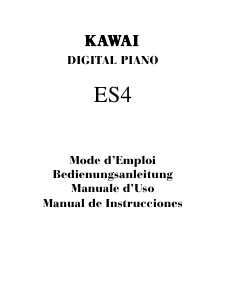 Bedienungsanleitung Kawai ES4 E-Piano