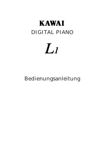 Bedienungsanleitung Kawai L1 E-Piano