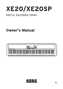 Manual Korg XE20SP Digital Piano