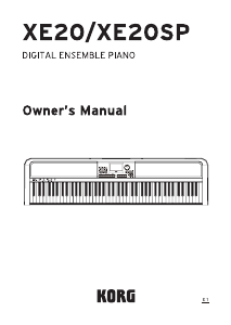 Handleiding Korg XE20 Digitale piano