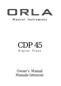 Manuale Orla CDP 45 Pianoforte digitale