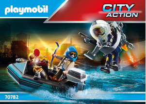 Manual Playmobil set 70782 Police Jet pack with boat