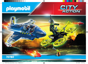 Handleiding Playmobil set 70780 Police Politiejet: drone-achtervolging