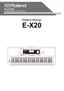 Manual Roland E-X20 Digital Keyboard