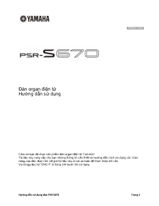 Hướng dẫn sử dụng Yamaha PSR-S670 Bàn phím kỹ thuật số