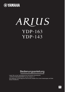 Bedienungsanleitung Yamaha Arius YDP-163 E-Piano