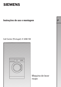 Manual Siemens WXL129FEE Máquina de lavar roupa