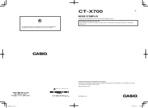 Mode d’emploi Casio CT-X700 Clavier éléctronique