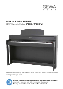 Manuale GEWA UP 380G Pianoforte digitale