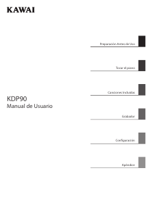 Manual de uso Kawai KDP90 Piano digital