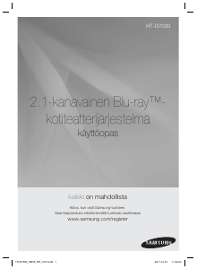 Käyttöohje Samsung HT-D7000 Kotiteatterijärjestelmä