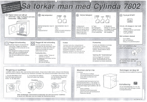 Bruksanvisning Cylinda 7802 Torktumlare