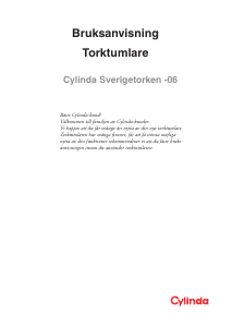 Bruksanvisning Cylinda Sverigetorken 06 Torktumlare