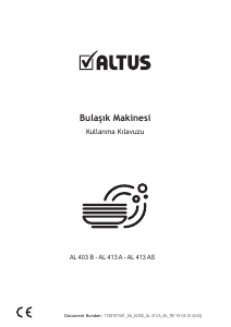 Kullanım kılavuzu Altus AL 413 A Bulaşık makinesi