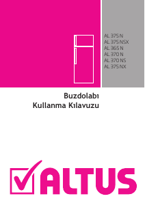 Kullanım kılavuzu Altus AL 375 NX Donduruculu buzdolabı