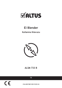 Kullanım kılavuzu Altus ALSM 733 B El blenderi