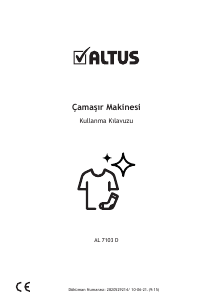 Kullanım kılavuzu Altus AL 7103 D Çamaşır makinesi