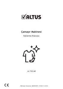 Kullanım kılavuzu Altus AL 7103 MD Çamaşır makinesi