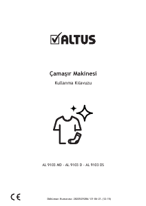 Kullanım kılavuzu Altus AL 9103 MD Çamaşır makinesi