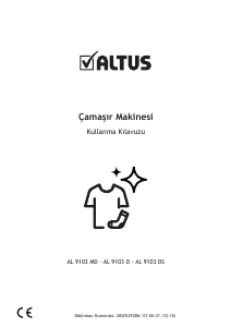 Kullanım kılavuzu Altus AL 9103 DS Çamaşır makinesi
