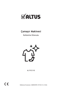 Kullanım kılavuzu Altus AL 9123 XS Çamaşır makinesi