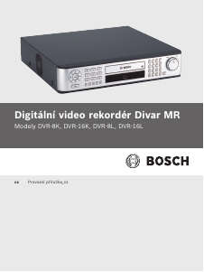 Manuál Bosch DVR-8L Digitální rekordér