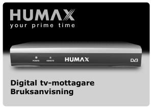 Bruksanvisning Humax F4-FTA Digitalmottagare
